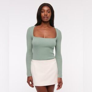 Abercrombie & Fitch Ava Long Sleeve Sweater Top